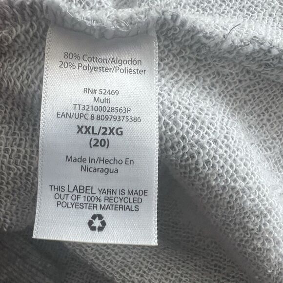 Camo Sweatshirt Women's XXL Time and Tru Split Sides Cotton Blend Green Gray - Picture 10 of 11